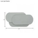 GobekUsa Simple & Stylish Grey Metal Oval Shade Sconce for Bedroom - Warm/White LED Wall Light Fixture