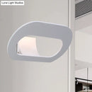GobekUsa Simple Stylish Oval Shade Wall Lamp with Warm/White LED Lighting in Black/Grey