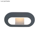GobekUsa Simple Stylish Oval Shade Wall Lamp with Warm/White LED Lighting in Black/Grey