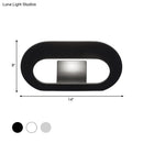 GobekUsa Simple Stylish Oval Shade Wall Lamp with Warm/White LED Lighting in Black/Grey