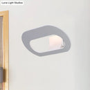 GobekUsa Simple Stylish Oval Shade Wall Lamp with Warm/White LED Lighting in Black/Grey