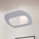 GobekUsa Simple Stylish Oval Shade Wall Lamp with Warm/White LED Lighting in Black/Grey