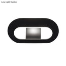 GobekUsa Simple Stylish Oval Shade Wall Lamp with Warm/White LED Lighting in Black/Grey