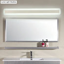GobekUsa Simplicity Acrylic LED Vanity Light: Rectangular Wall Sconce for White Bathroom Lighting