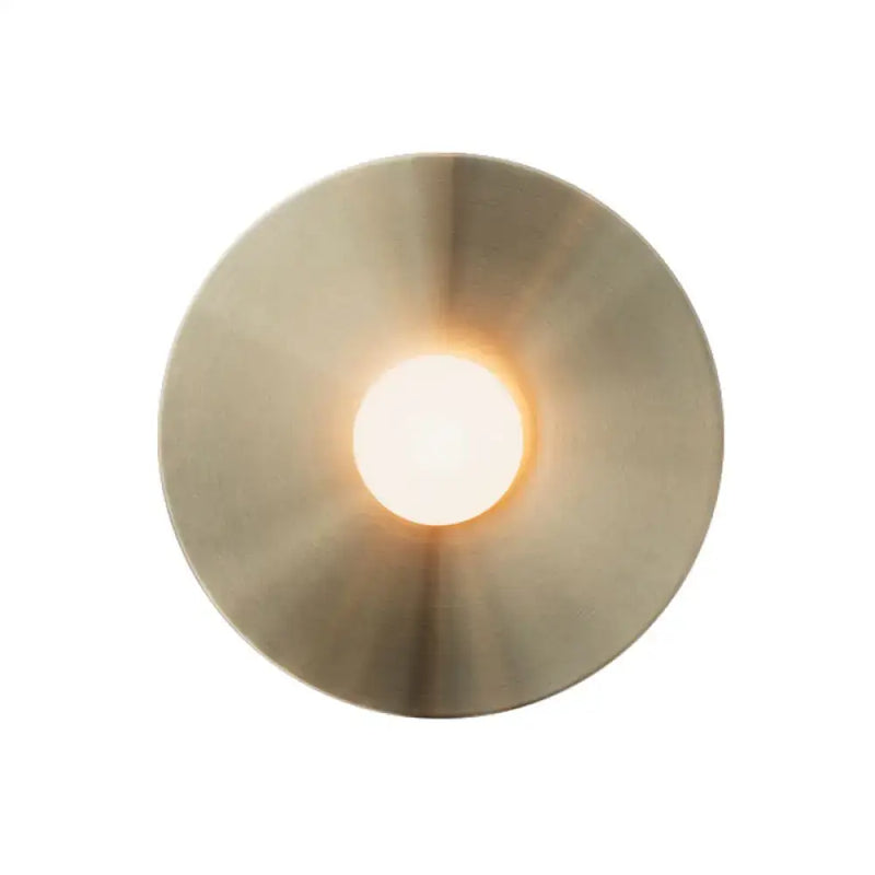 GobekUsa Simplicity Circle Metal Wall Light Fixture - Elegant Gold Bedside Lamp