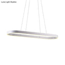 GobekUsa Simplicity Ellipse LED Island Pendant Acrylic Ceiling Light - Black/White/Gold, Width Options: 31.5"/39"/47