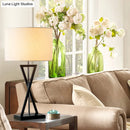 GobekUsa Simplicity Fabric Drum Nightstand Lamp: 1-Light Bedside Table Light in White
