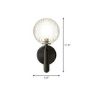 GobekUsa Simplicity Glass Ball Wall Sconce - 1-Light Stairs Wall Mount Lighting Fixture