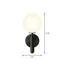 GobekUsa Simplicity Glass Ball Wall Sconce - 1-Light Stairs Wall Mount Lighting Fixture