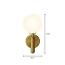 GobekUsa Simplicity Glass Ball Wall Sconce - 1-Light Stairs Wall Mount Lighting Fixture