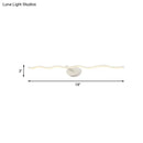 GobekUsa Simplicity LED Acrylic Wall Sconce Vanity Light – 18"/26.5" L White Wave Design for Bathroom