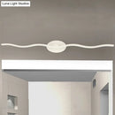 GobekUsa Simplicity LED Acrylic Wall Sconce Vanity Light – 18"/26.5" L White Wave Design for Bathroom