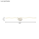 GobekUsa Simplicity LED Acrylic Wall Sconce Vanity Light – 18"/26.5" L White Wave Design for Bathroom