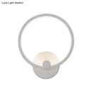 GobekUsa Simplicity Loop Sconce Light Acrylic LED - 8"/12" Diameter - Warm/White - Bedroom Wall Lighting Fixture