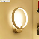 GobekUsa Simplicity Loop Sconce Light Acrylic LED - 8"/12" Diameter - Warm/White - Bedroom Wall Lighting Fixture