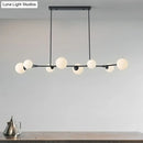 GobekUsa Simplicity Opal Glass Molecular Island Suspension Light for Dining Rooms