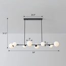 GobekUsa Simplicity Opal Glass Molecular Island Suspension Light for Dining Rooms