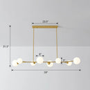 GobekUsa Simplicity Opal Glass Molecular Island Suspension Light for Dining Rooms