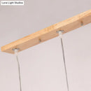 GobekUsa Simplicity Wood 3-Head Opaline Glass Rectangular Island Pendant Light