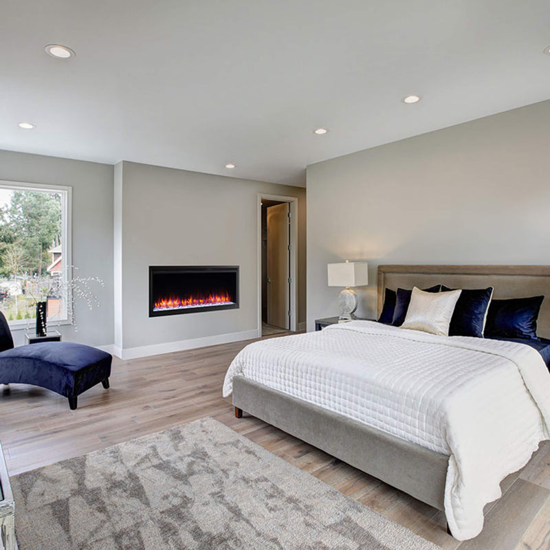 SimpliFire Allusion Platinum Recessed Linear Electric Fireplace [SF-ALLP50/60/72-BK] (SAK96415)