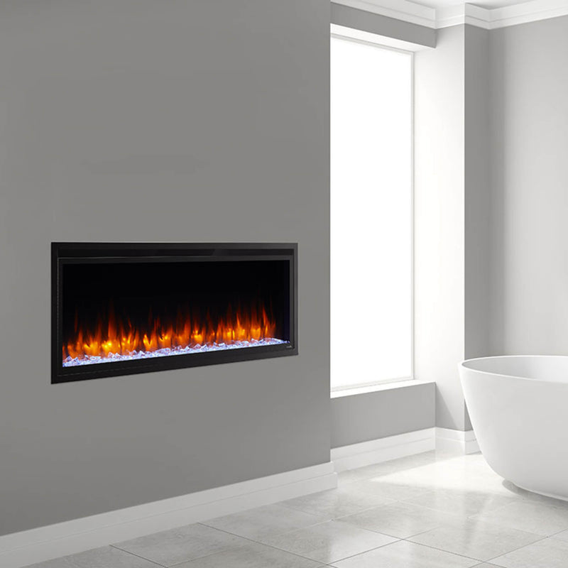 SimpliFire Allusion Platinum Recessed Linear Electric Fireplace [SF-ALLP50/60/72-BK] (SAK96415)