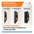 Simplifire Allusion Recessed Linear Electric Fireplace [SF-ALL48/50/60-BK] (SAK13256)