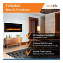 Simplifire Allusion Recessed Linear Electric Fireplace [SF-ALL48/50/60-BK] (SAK13256)