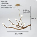 GobekUsa Simulation Iron Tree Branch Bubble Chandelier