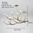 GobekUsa Simulation Iron Tree Branch Bubble Chandelier