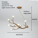 GobekUsa Simulation Iron Tree Branch Bubble Chandelier
