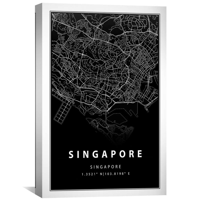 Singapore Black Map