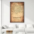 Singapore Vintage Map Canvas