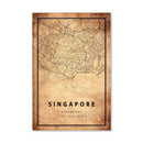 Singapore Vintage Map Canvas