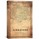 Singapore Vintage Map Canvas