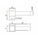 Single Spoke Arm Bracket Square/Round Base