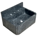 Hand Carved Black Marble Wall Mount Bathroom Sink