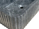 Hand Carved Black Marble Wall Mount Bathroom Sink