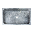 Gray Marble Rectangular Vessel Above Vanity Bathroom Sink 15x24 Polished