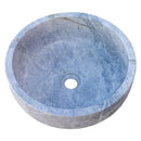 Grey Marble Vessel Bathroom Sink 16 Inch Size Hand Carved Polished