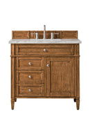 James Martin Brittany 36" Single Bathroom Vanity, Saddle Brown