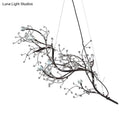 GobekUsa Situla - Metallic Metallic Thin Branch Chandelier with Crystal Bead 10 Lights Romantic Suspension Light for Boutique