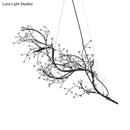 GobekUsa Situla - Metallic Metallic Thin Branch Chandelier with Crystal Bead 10 Lights Romantic Suspension Light for Boutique