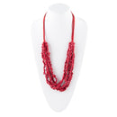 Six Strand Red Magnesite Necklace
