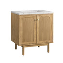 James Martin Laurent 30" Dual Mount Single Bathroom Vanity, Light Natural Oak