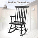 Rocking Chair with Solid Wooden Frame for Garden and Patio by LJGDeals