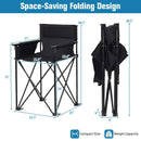 Portable 38 Inch Oversized High Camping Fishing Folding Chair by LJGDeals