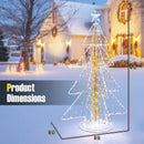5 Feet Animated Christmas Tree with Warm and Cold LED Lights by LJGDeals
