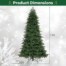 Artificial Christmas Tree Green Hinged Holiday Tree with 721/1019 Lush Branch Tips by LJGDeals