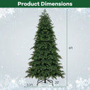 6/7.5 Feet Pre-Lit Artificial Christmas Tree with 11 Modes and Metal Stand by LJGDeals
