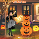5 Feet Lighted Stacked Pumpkins Halloween Decoration with Witch Hat by LJGDeals
